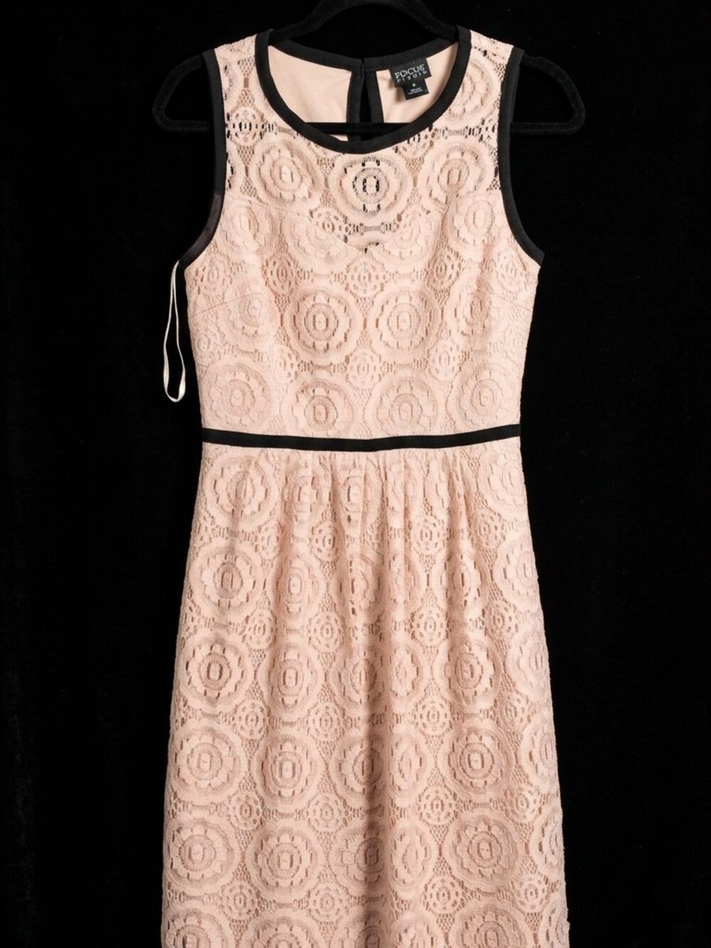 Enfocus Studio rose pink lace dress